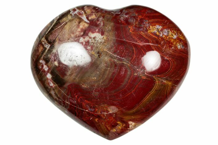 Polished Triassic Petrified Wood Heart - Madagascar #355584